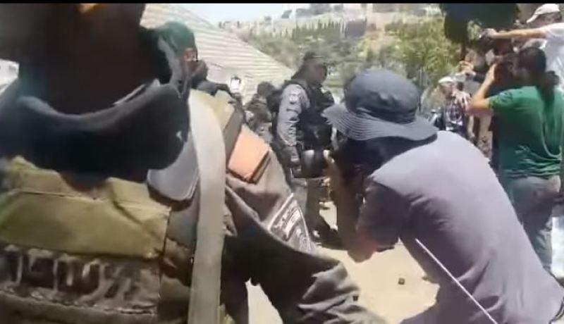 بالفيديو .. اعتداء صهيوني على المصلين في باب الأسباط بالقدس