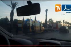 بالفيديو حادث مرور خطير يغلق طريق زرالدة وبن عكنون