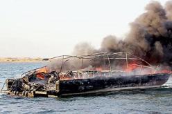 حريق مجهول يلتهم قارب نزهة بطول 5 امتاربميناء شرشال