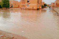 بالصور.. سيول وفيضانات تجتاح قرية قير لطفي في بشار