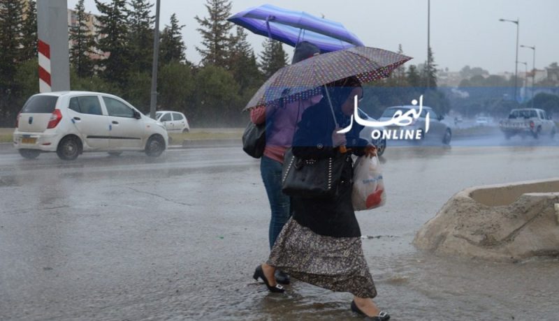 أمطار رعدية غزيرة تتعدى 40 ملم مرفوفة ببرد ورياح على هذه الولايات!