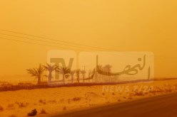 الوادي.. تطاير غبار كثيف ورياح وسماء حمراء