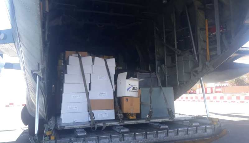 بالصور.. وصول طائرات عسكرية محملة بمساعدات إنسانية للاجئين الصحراويين