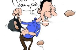 بائع بطاطا يتخذ سلعته كسلاح لرشق من يزعجه