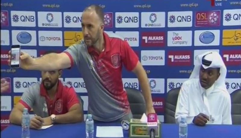 بالفيديو.. بلماضي خلطها مع الصحافة القطرية