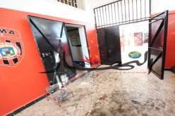 حريق بملعب بولوغين والنيران تلتهم‮ ‬الصونا‮‬