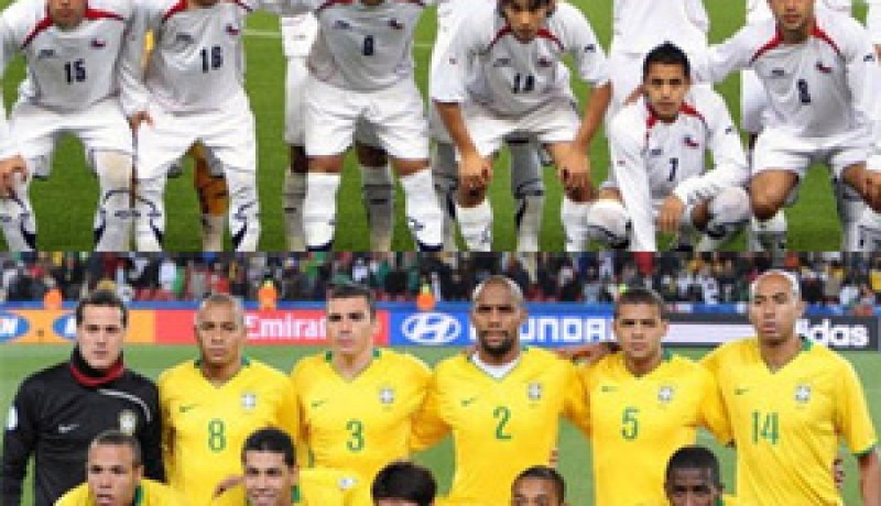 مونديال 2010: التشكيلتان الرسميتان لمنتخبي البرازيل و التشيلي
