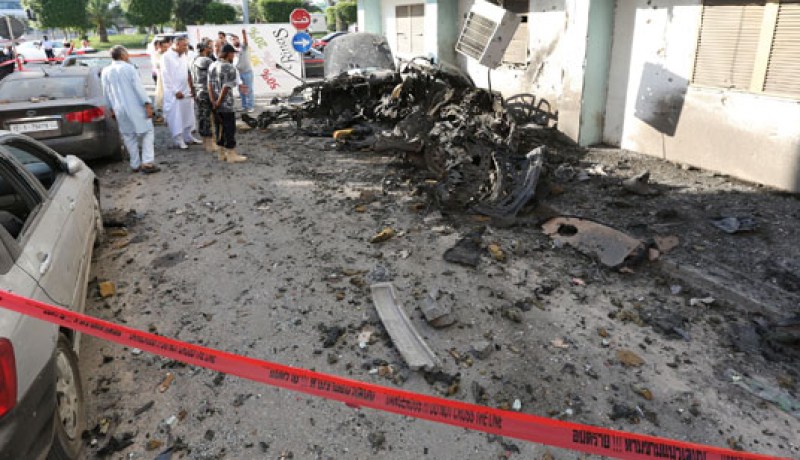 انفجار امام مركز للشرطة في بنغازي يسفر عن اصابة 4 شرطيين