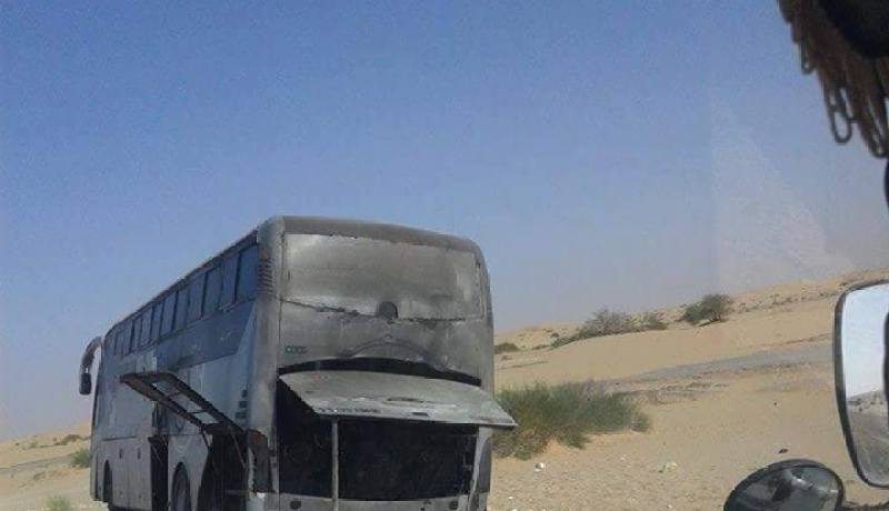 نشوب حريق بحافلة لنقل المسافرين في النعامة
