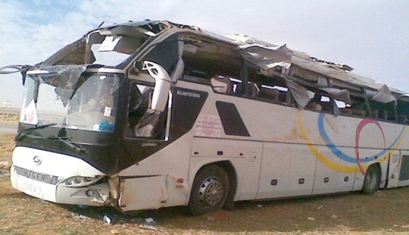 مقتل دركيين وإصابة ‮32 ‬آخرين في‮ ‬انقلاب حافلة بعين كرمس في‮ ‬تيارت