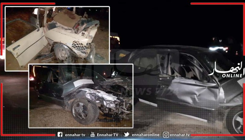 البيض: قتيلان و5 جرحى في إصطدام بين 3 سيارات