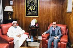 بلمهدي يستقبل الشيخ علي بلعرابي الخليفة العام للطريقة التيجانية في العالم