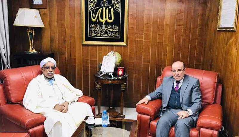 بلمهدي يستقبل الشيخ علي بلعرابي الخليفة العام للطريقة التيجانية في العالم