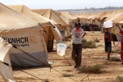 اصابة شخص في حريق في مخيم للاجئين السوريين في الاردن