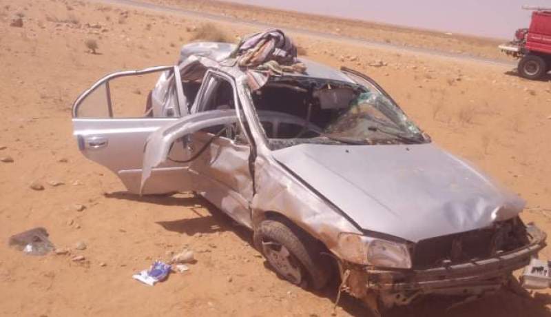 البيض: قتيل و3 جرحى  في إنقلاب سيارة بالبنود