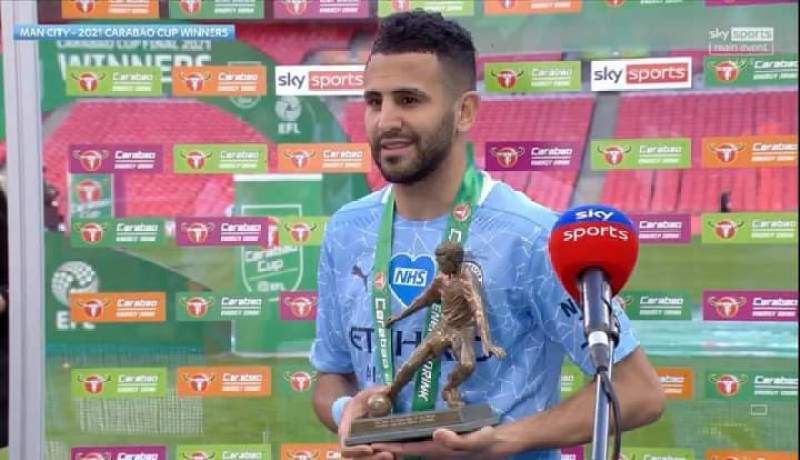 محرز يُتوج بجائزة أفضل لاعب في نهائي كاراباو