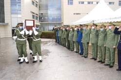 اللواء حمبلي يشرف على مراسم تقديم التشريفات لجثمان الشهيد للماية سيف الدين