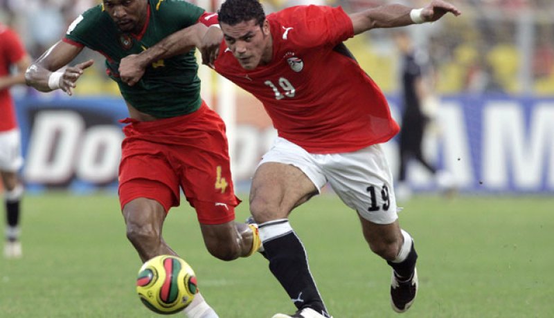 لقطة من لقاء مصر- الكاميرون نهائي كأس إفريقيا 2008