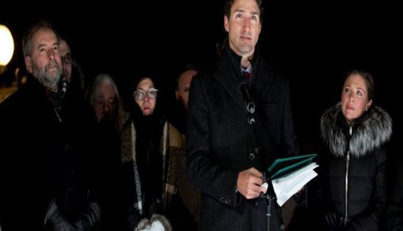 رئيس وزراء كندا يوجه رسالة للمسلمين في تأبين ضحايا المسجد