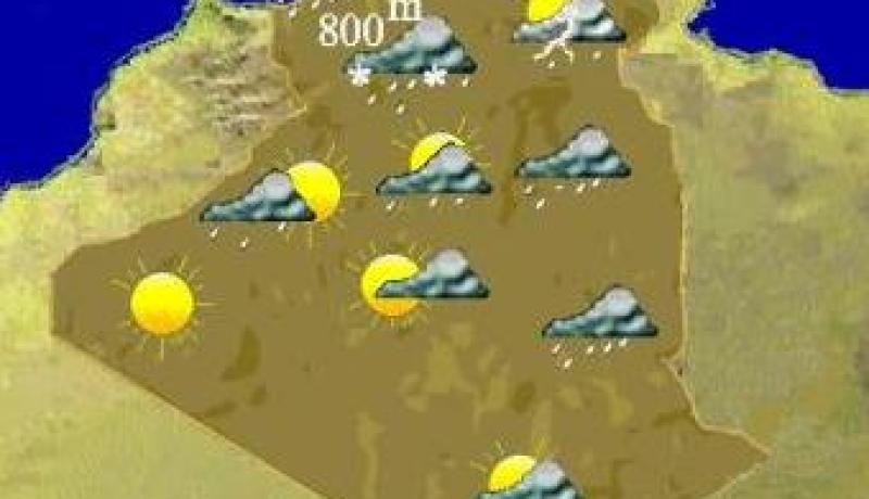تسجيل أمطار رعدية الى غاية يوم الاربعاء بوسط البلاد و شرقها