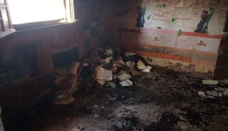 بالصور.. حريق يأتي على مقر قسمة جبهة التحرير بالمنيعة في غرداية