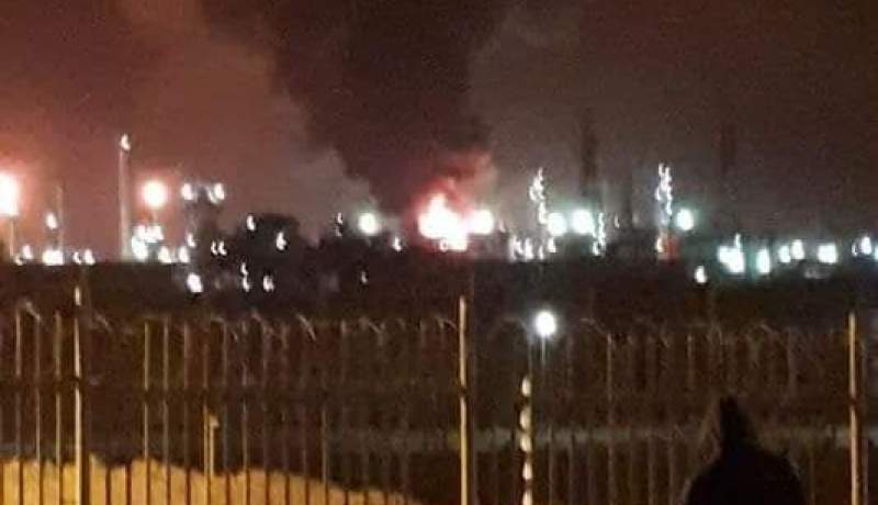 بالفيديو .. حريق بالمركب الغازي CIS في حاسي مسعود إثر إنفجار