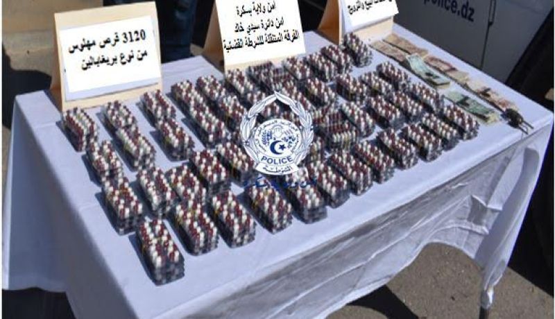 أمن بسكرة يطيح بمروج للحبوب المهلوسة ويحجز 3120 قرص مهلوس