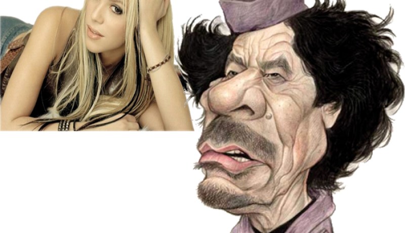 فيديو جديد يجمع القذافي بشاكيرا