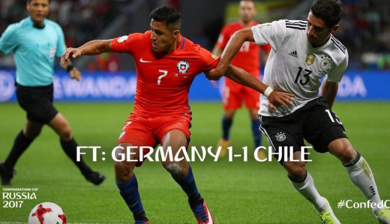 التعادل الايجابي يحسم لقاء ألمانيا والشيلي في كأس القارات