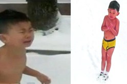 أسرة صينية تُجبر طفلها على الخروج شبه عارٍ وسط الثلوج في نيويورك