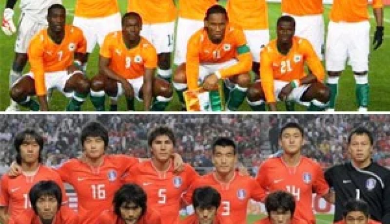 التشكيلتان الرسميتان لمنتخبي كوريا الشمالية و كوت إيفوار