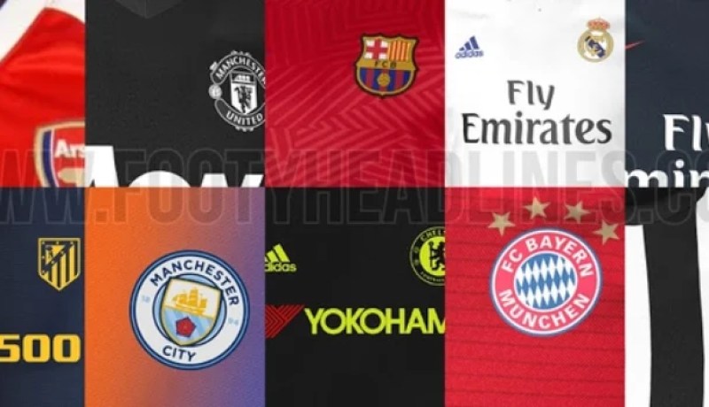 تسريب نماذج لأقمصة كبريات الأندية الأوروبية للموسم المقبل
