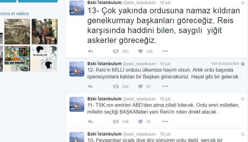 حساب تويتر مؤيد لأردوغان يكشف عن الانقلاب العسكري قبل حدوثه بـ5 أيام