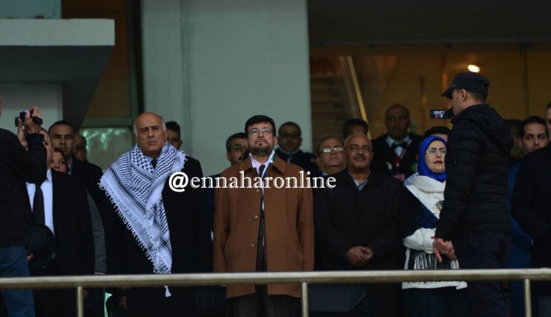 بالصور.. زرواطي وكعوان وسفير فلسطين حاضرون بملعب 05 جويلية