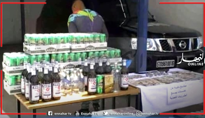 حجز أزيد من 580 قارورة خمر داخل مرآب في تيارت