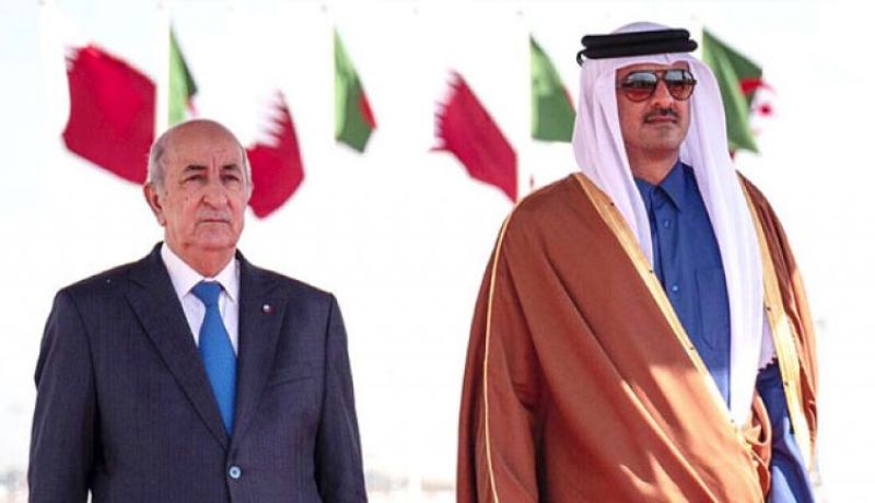 الرئيس تبون يتلقى مكالمة هاتفية من الشيخ تميم بن حمد آل ثاني أمير دولة قطر