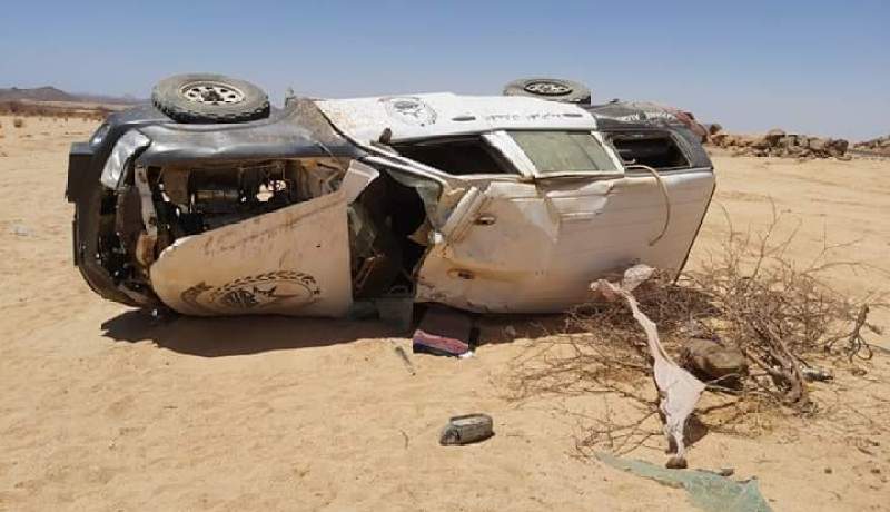 وفاة عون رقابة وإصابة عريف وشخص آخر في انقلاب سيارة ادارية للجمارك بتمنراست