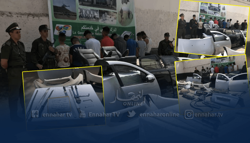 بالصور.. تفكيك جماعة اشرار مختصة في سرقة قطع غيار السيارات وهران