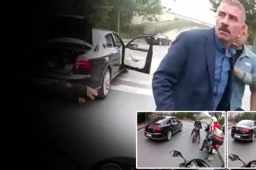 بالفيديو… الحارس الشخصي لأردوغان يهدد سائقي دراجات بالسلاح