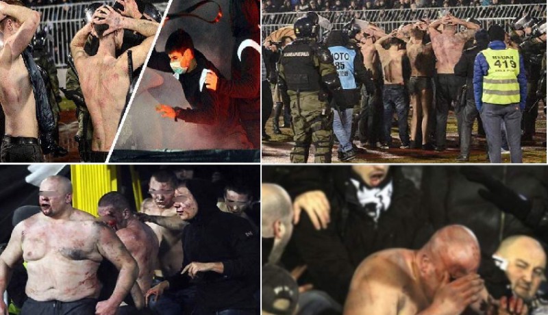 بالصور..حرب الألتراس في داربي بلغراد