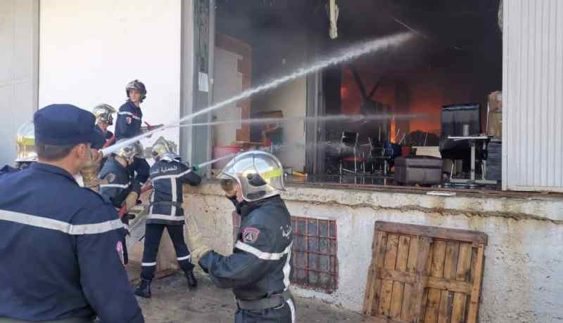 حريق في مستودع للأثاث في بومرداس