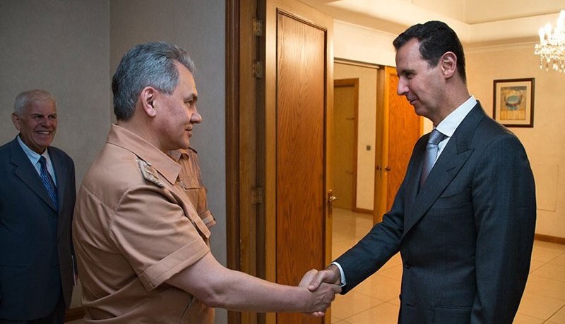 وزير الدفاع الروسي يلتقي الرئيس الأسد في سوريا