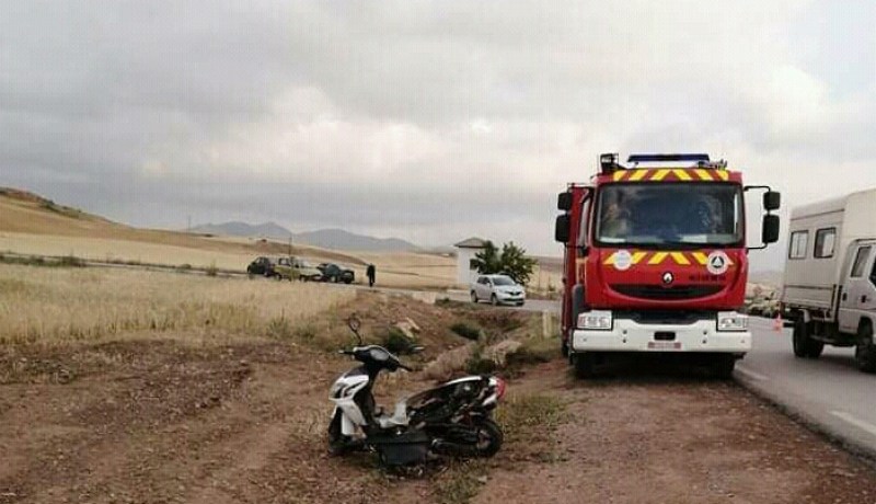 الشلف: جريح في إصطدام شاحنة بدراجة نارية بمنطقة الشيخ بسنجاس