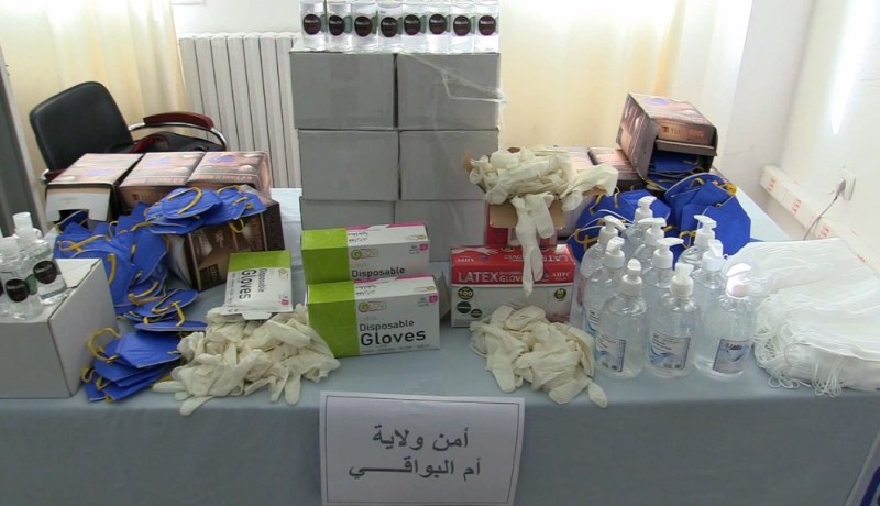 أم البواقي: توقيف شخصين وحجز أزيد من 3000 كمامة طبية واقية