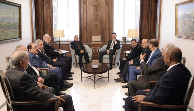 بشار الأسد يستقبل المجاهد الجزائري لخضر بورقعة