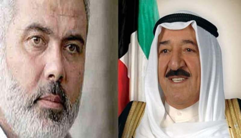 أمير دولة الكويت يستقبل إسماعيل هنية