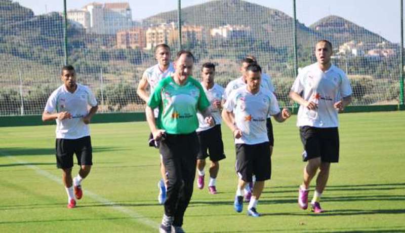 الخضر يجرون أول حصة تدريبية في مورسي إستعدادا لمباراة المغرب