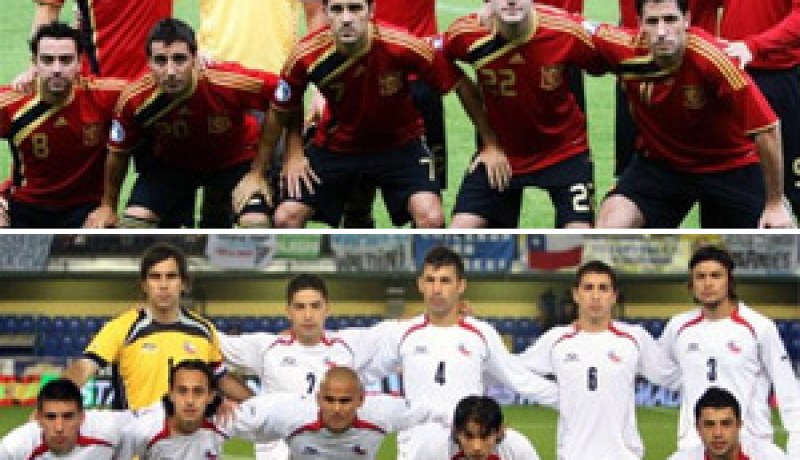 مونديال 2010: التشكيلتان الرسميتان لاسبانيا وتشيلي