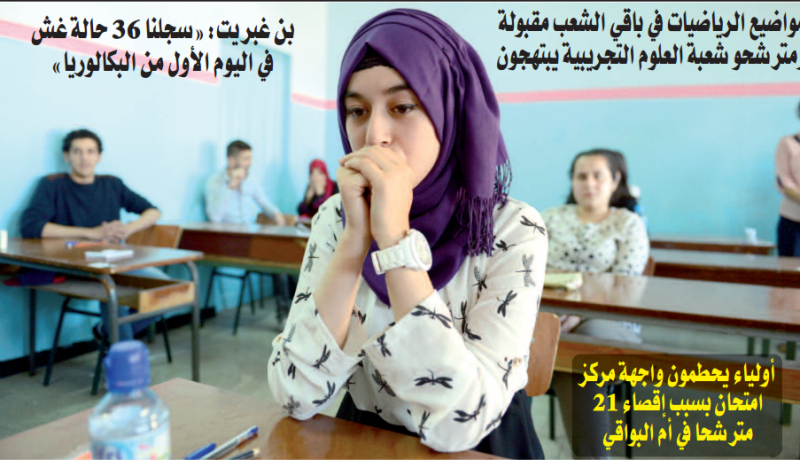 اليوم الثاني من الباك لم يمر بردا وسلاما على مترشحي شعبة الرياضيات