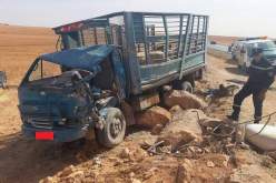 وفاة شيخ وإصابة شخص آخر اثر انقلاب شاحنة بتيارت (صور)